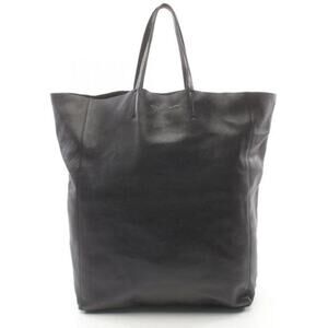 CELINE CABAS TOTE leather soft shoulder tote in black